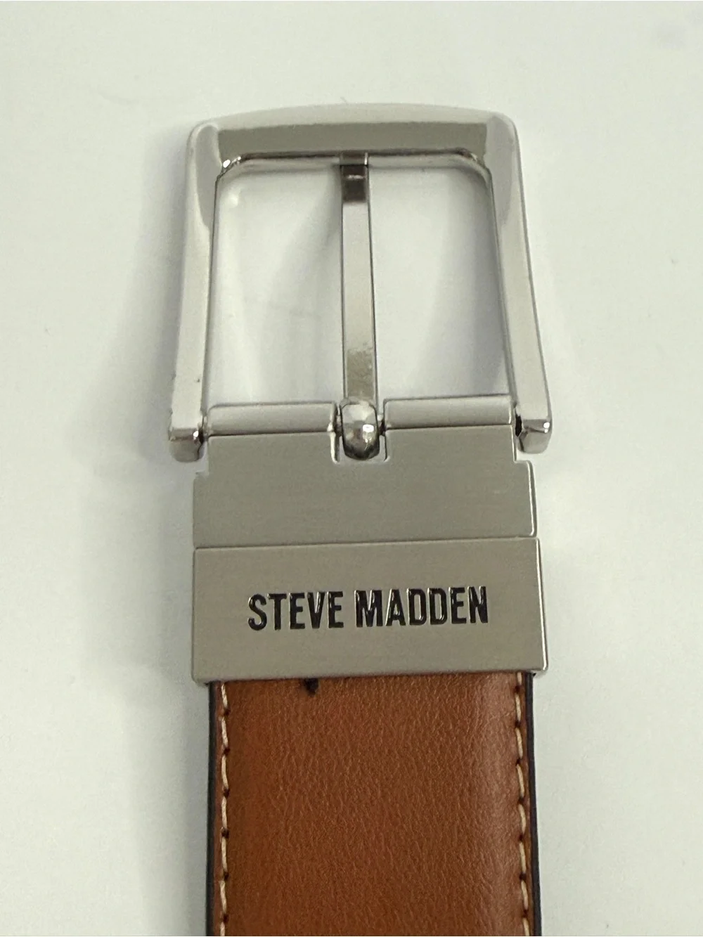 Steve Madden Men's Dress Casual Every Day Leather Belt Black/Brown